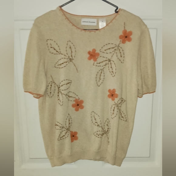 Alfred Dunner Fall Themed Embroidered Sweater/Sz M - Picture 1 of 4